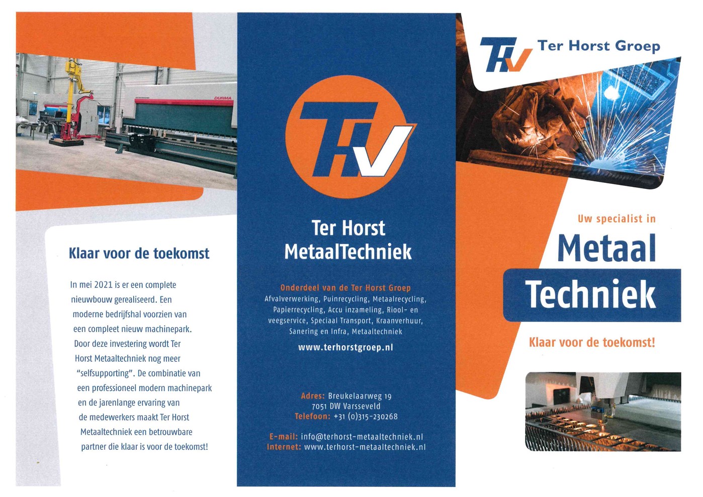 Flyer Ter Horst MetaalTechniek